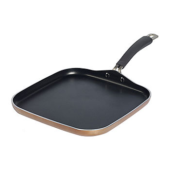 11.02 in. x 18.7 in. Copper Aluminum Griddle Frying Pan With Nonstick  Coating
