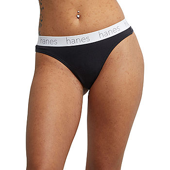 Hanes Originals Ultimate Cotton Stretch Women's Thong Underwear Pack,  3-Pack 45UOBT - JCPenney