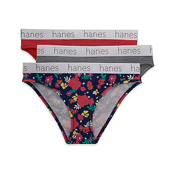 Hanes Originals Ultimate Women's Cotton Stretch Bikini Underwear - 3 Pack -  Navy, S - Fred Meyer