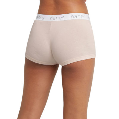 Hanes Originals Ultimate Cotton Stretch Women’s Boyshort Underwear Pack, 3-Pack 45UOBB