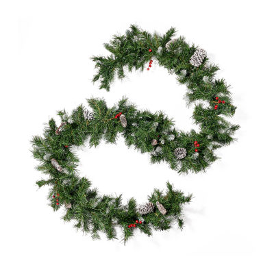 9 Foot Pre-Lit Indoor Christmas Garland - Champagne