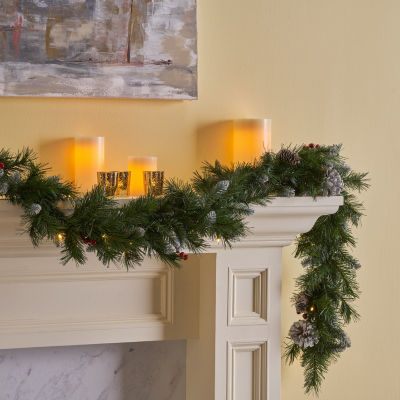 9 Foot Pre-Lit Indoor Christmas Garland - Champagne