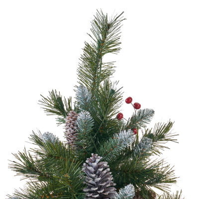 7 Foot Spruce Pre-Lit Christmas Tree - Green Clear Light