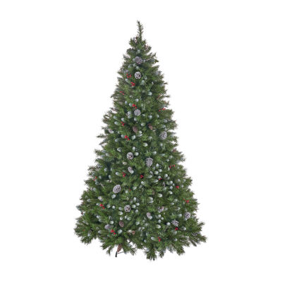 7 1/2 Foot Spruce Pre-Lit Christmas Tree - Multicolored Lights