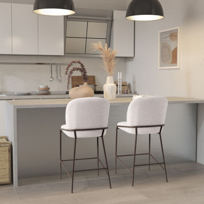 Corliving Blakeley Counter Height Upholstered Bar Stool