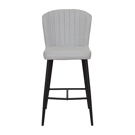 Jasper Counter Height Upholstered Bar Stool, One Size, Gray