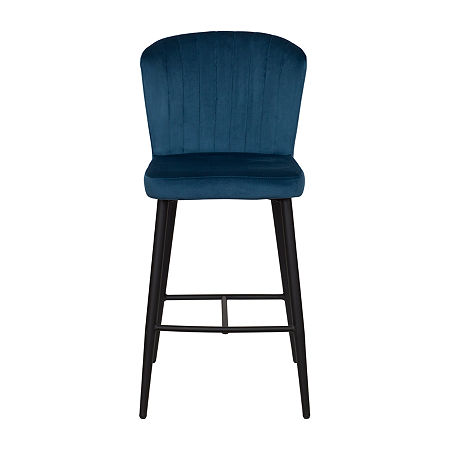 Jasper Counter Height Upholstered Bar Stool, One Size, Blue