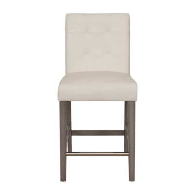 Leila Counter Height Upholstered Tufted Bar Stool JCPenney