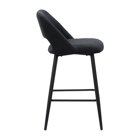 Talia 2-pc. Counter Height Upholstered Bar Stool, One Size, Black