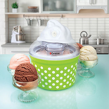 Euro Cuisine Automatic Ice Cream Gelato Sorbet & Frozen Yogurt Maker with 4  Glass Ice Cream Cup ICM26GR - JCPenney