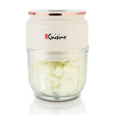 Euro Cuisine Mini Cordless/Rechargeable Chopper with USB Cord & Glass