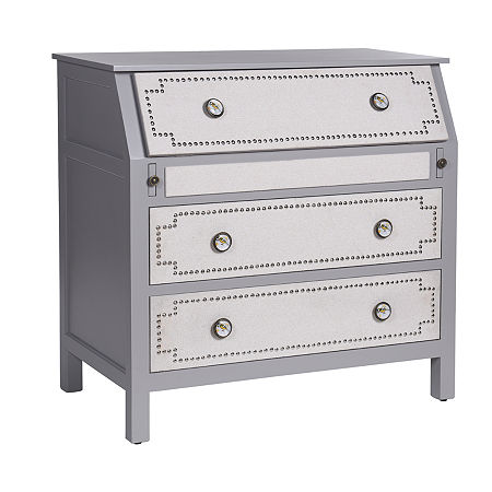 StyleCraft Dann Foley Gray & Cream Convertible Chest, One Size, Gray