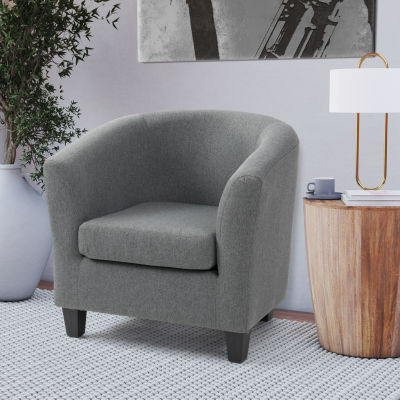 Corliving Elwood Upholstered Barrel Chair