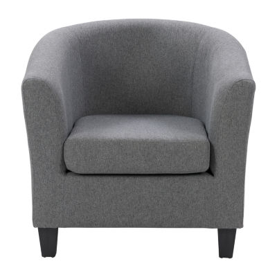 Corliving Elwood Upholstered Barrel Chair