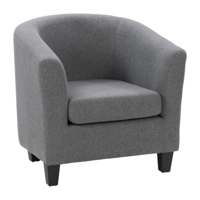 Corliving Elwood Upholstered Barrel Chair