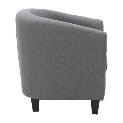 Corliving Elwood Upholstered Barrel Chair