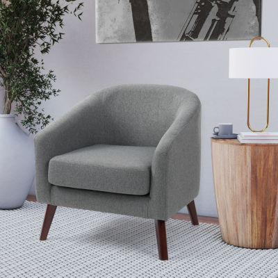 Corliving Elwood Upholstered Barrel Chair
