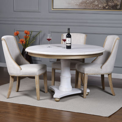 Square Wood-Top Dining Table