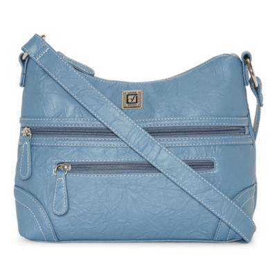 Stone Mountain Washed Leather Crossbody Bag, Color: Denim - JCPenney