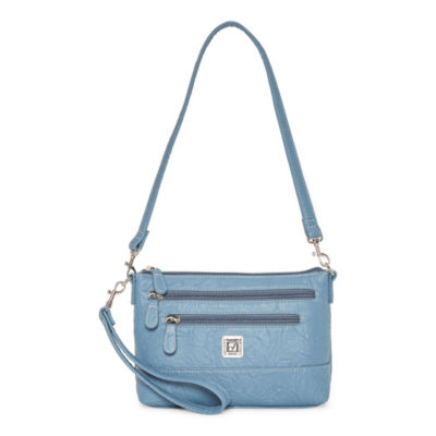 Stone Mountain Washed Leather Crossbody Bag, Color Denim JCPenney