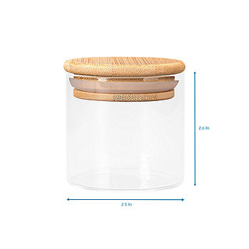 Home Expressions Bamboo And Glass 6-pc. Spice Jar set, Color: Cl2 - JCPenney
