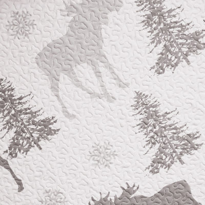 Linery Moose Trees Reversible Quilt Set