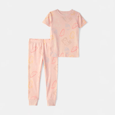 Carter's Easter Toddler Girls Round Neck Short Sleeve 2-pc. Pajama Sets