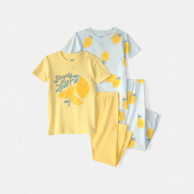 Carter's Toddler Girls Round Neck Short Sleeve 4-pc. Pajama Set