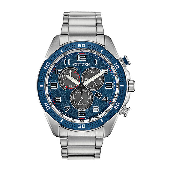 Drive from Citizen Mens Chronograph Silver Tone Stainless Steel Bracelet Watch At2440-51l