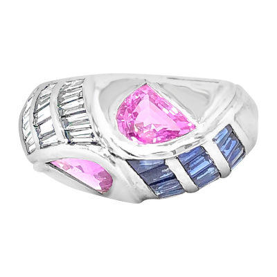LIMITED QUANTITIES! Le Vian Grand Sample Sale™ Ring featuring Bubble Gum Pink Sapphire™ Blueberry Sapphire™ set in 18K Vanilla Gold