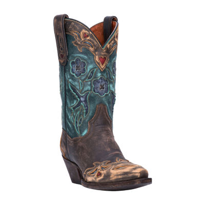 Dan Post Womens Vintage Bluebird Block Heel Cowboy Boots, Color Brown