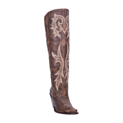 Dan Post Womens Jilted Block Heel Cowboy Boots, Color Brown JCPenney