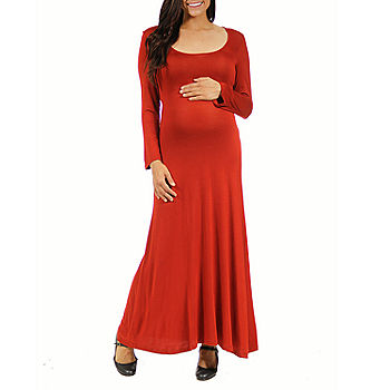24seven Comfort Apparel Maternity Long Sleeve Maxi Dress - JCPenney