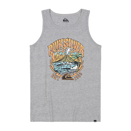 Quiksilver Big Boys Crew Neck Tank Top, X-large (18-20), Gray