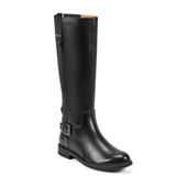 black dress boots flat heel Flat Thigh High 50/50 Boots