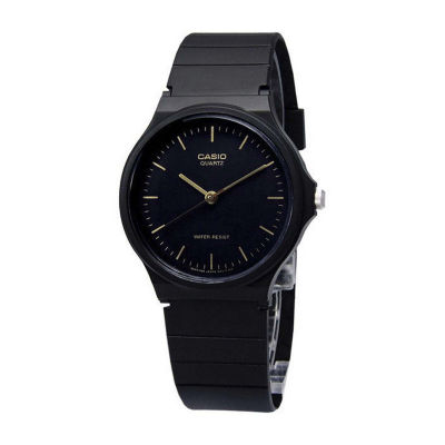 Casio® Mens Black Dial Black Resin Strap Watch MQ24-1ELLUB