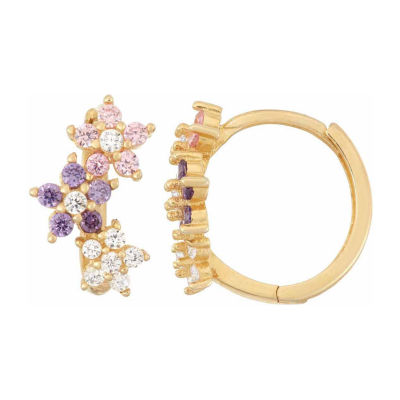 Girls Multi Color Cubic Zirconia 14K Gold Over Silver