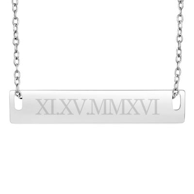 Womens Sterling Silver 18 Inch Name Necklace