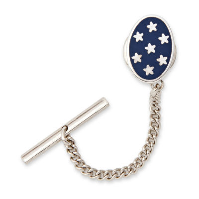 Oval Tie Tack with Stars