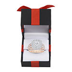 Womens 2 CT. T.W. Genuine White Diamond 10K Rose Gold Cushion Halo Bridal Set