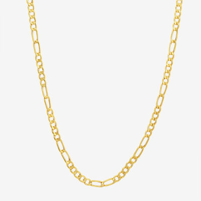 Made in Italy 10K Gold 20 Inch Hollow Figaro Chain Necklace