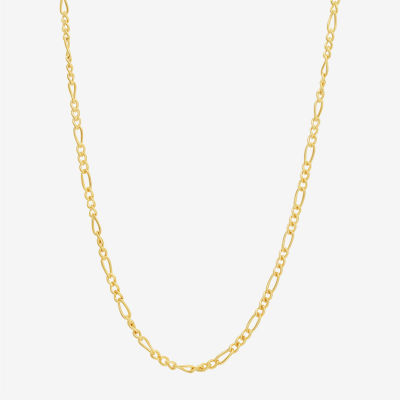 14K Gold 16 Inch Hollow Figaro Chain Necklace