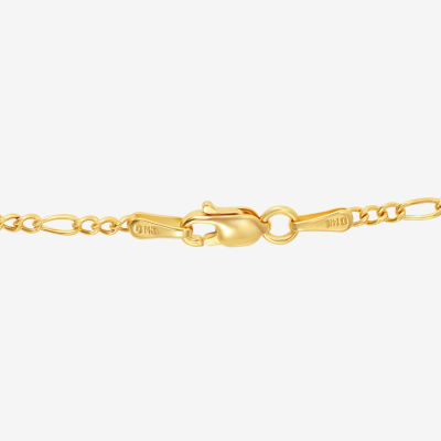 14K Gold 20 Inch Hollow Figaro Chain Necklace