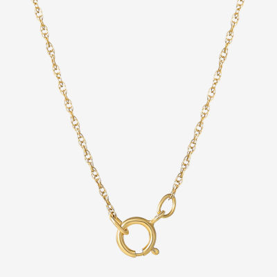 Womens 10K Two Tone Gold Heart 18 Inch Pendant Necklace