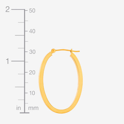 10K Gold 22mm Round Hoop Earrings