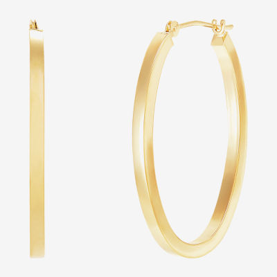 10K Gold 22mm Round Hoop Earrings