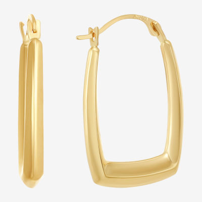 10K Gold 21mm Square Hoop Earrings