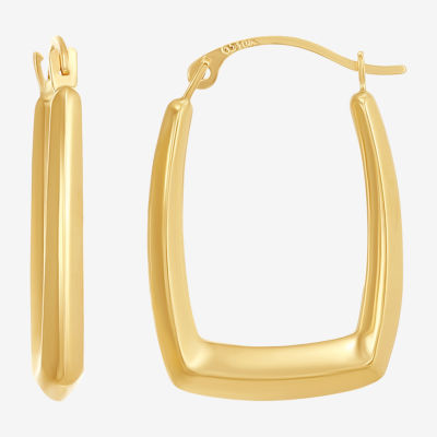 10K Gold 21mm Square Hoop Earrings