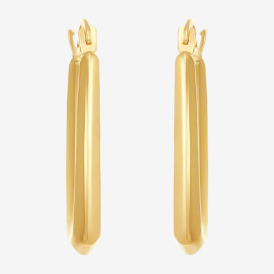 10K Gold 21mm Square Hoop Earrings