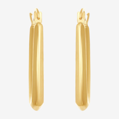 10K Gold 21mm Square Hoop Earrings